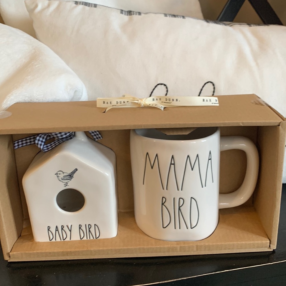 Mug and bird house set! Rae Dunn